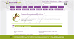 Desktop Screenshot of lettres-utiles.com